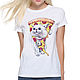 Cotton T-shirt ' Pizza Cat', T-shirts, Moscow,  Фото №1