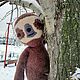 Ленивец по имени Плюш. Амигуруми куклы и игрушки. ClubkoffArt. Интернет-магазин Ярмарка Мастеров.  Фото №2