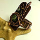 Order Ring 'Wild ivy', copper coil, brass copper plated. IVA rainbow art. Livemaster. . Rings Фото №3