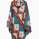 Order Woolen poncho (unisex) with fringe. Poncho and Feather. Livemaster. . Ponchos Фото №3