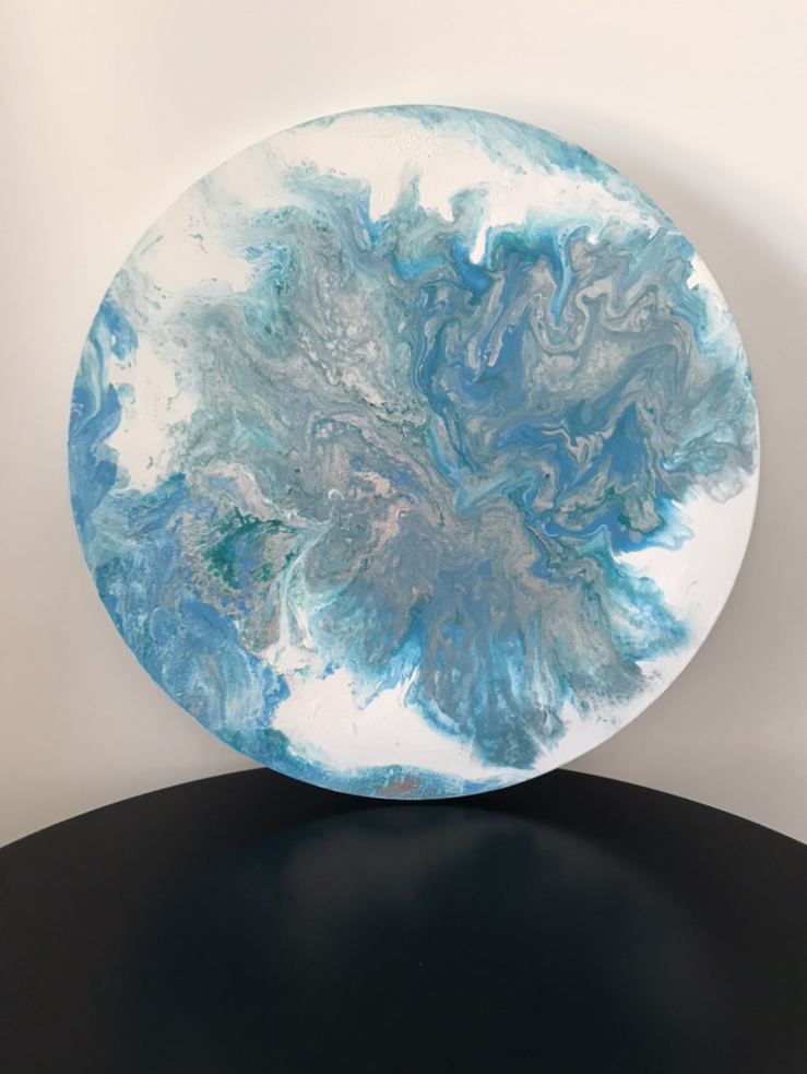 Картина в технике FluidArt