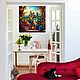 Order Painting stained glass Still life with fruit and wine. Landscape Fairy Castle. House of the Sun (irina-bast). Livemaster. . Pictures Фото №3