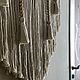 Заказать Бохо панно с деревянными бусинами. kabira_decors_home/дизайнерский свет. Ярмарка Мастеров. . Панно макраме Фото №3