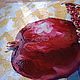 Order Interior oil painting with gold painting abstract still life pomegranate. Art-magazinchik-klevera-bleka. Livemaster. . Pictures Фото №3
