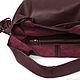 Order String bag made of leather Bag T-shirt leather burgundy Package Shopper Bag. BagsByKaterinaKlestova (kklestova). Livemaster. . String bag Фото №3