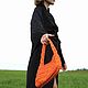 Маленькая вязаная сумка оранжевая. Сумка-торба. Irina Pinsker. Вязание. Ярмарка Мастеров.  Фото №4