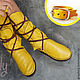 Позитивные кожаные мокасины "Yellow Sun". Мокасины. HolyCowChic. Ярмарка Мастеров.  Фото №5