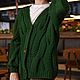 cardigans: Green oversize cardigan with custom buttons. Cardigans. Kardigan sviter - женский вязаный свитер кардиган оверсайз. My Livemaster. Фото №4