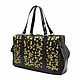 Travel bag ' Golden flowers'. Valise. Pelle Volare. Online shopping on My Livemaster.  Фото №2