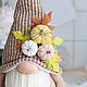 Осенний гномик с тыквой и листьями. Игрушки. Mari_Crafts. Ярмарка Мастеров.  Фото №4