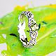 Кольцо Березовое,  гидротермальный изумруд, серебро 925. Кольца. Organic Jewelry. Серебро и золото. Ярмарка Мастеров.  Фото №5