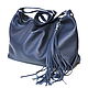 Crossbody bag, blue leather-bag with a shoulder strap. Crossbody bag. BagsByKaterinaKlestova (kklestova). Online shopping on My Livemaster.  Фото №2