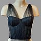 Order  Black Swan bustier, corset with cut-off cups. silk fairy tale. Livemaster. . Corsets Фото №3