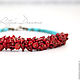 Order Choker Coral turquoise short bead necklace with coral and turquoise, coral. Ritasdreams (ritasdreams). Livemaster. . Chokers Фото №3