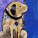 Картина маслом "Собака" на холсте, Картины, Москва,  Фото №1