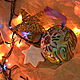 Новогодний деревянный шар с обезьянкой. Шкатулки. Евгения Загородская (ozag). Интернет-магазин Ярмарка Мастеров.  Фото №2