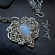 Pendant with stone moonstone adulyar metal nickel silver 'Ice'. Pendant. Del-moro. Online shopping on My Livemaster.  Фото №2