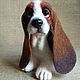 Order Basset, looking into your soul. Toys from Togliatti with love.. Livemaster. . Felted Toy Фото №3