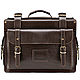 Leather briefcase-trunk 'Universal' (dark brown). Brief case. Russian leather Guild. Online shopping on My Livemaster.  Фото №2