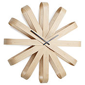 Для дома и интерьера handmade. Livemaster - original item Wall clock ribbon wood. Handmade.