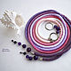 Thin belt rope made of beads with amethyst lilac pink. Belt. gershman. My Livemaster. Фото №4