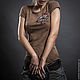 Angel Dark Brown. Футболки. Sanbenito. Ярмарка Мастеров.  Фото №6