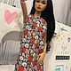 Летнее платье. Одежда для кукол. Little doll. Интернет-магазин Ярмарка Мастеров.  Фото №2