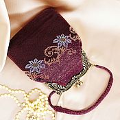 Сумки и аксессуары handmade. Livemaster - original item Bag with clasp: Vintage lilac. Handmade.