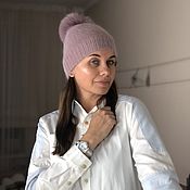 Аксессуары handmade. Livemaster - original item The cap of Italian Angora with POM-POM made of Fox fur. Handmade.