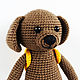 Perro de juguete de punto suave con mochila, Stuffed Toys, Omsk,  Фото №1