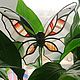 Бабочка белый шоколад для комнатных растений. Украшения для цветочных горшков. Витражи LuiArt (luiart). Ярмарка Мастеров.  Фото №5