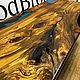 Столешница из эпоксидной смолы и капового карагача 140х70. Столы. WoodBroker. Ярмарка Мастеров.  Фото №4