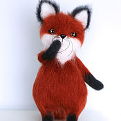 Soft toys: Charlie Black toy knitted