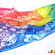 Silk scarf 'rainbow' batik. Scarves. studiya. My Livemaster. Фото №4
