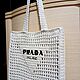 Заказать Сумка вязаная а-ля Prada. Anna Decor With Love. 
Магазин вязаных изделий от Анны. Ярмарка Мастеров. . Сумка-шоппер Фото №3