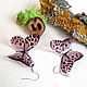 Order Transparent butterfly fluttering Earrings Pink Speckled boho Resin. WonderLand. Livemaster. . Earrings Фото №3