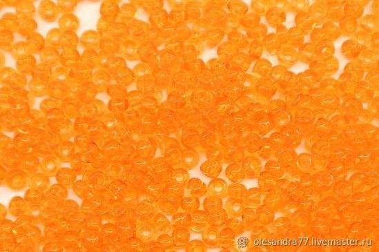 10 grams of 10/0 seed Beads, Czech Preciosa 90000 Premium orange, Beads, Chelyabinsk,  Фото №1