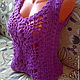 Openwork warm vest'Milan' (large viscous crochet). Vests. hand knitting from Galina Akhmedova. My Livemaster. Фото №6