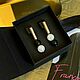 Black earrings gilt 18 carat. Earrings with shungite as a gift, Earrings, Novosibirsk,  Фото №1