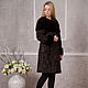 Coat of broadtail 'Сhocolate'. The coat made of broadtail. Fur Coats. Muar Furs. Online shopping on My Livemaster.  Фото №2