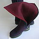 Order Boots boots Blue-Burgundy with zipper. Zhanna. Livemaster. . High Boots Фото №3