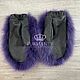 Fur mittens with purple fur. Mittens. Olga Lavrenteva. Online shopping on My Livemaster.  Фото №2