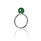Silver ring with 8 mm chrysoprase. Art.109, Rings, Moscow,  Фото №1