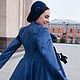 Женское пальто "Lady in blue". Пальто. Анна-Лиза (Мода вне времени ТМ). Интернет-магазин Ярмарка Мастеров.  Фото №2