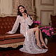 Длинный кружевной халат. F-3. Халаты. Apilat wedding dresses and lingerie. Ярмарка Мастеров.  Фото №4