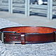 Men's leather belt ' Red Wood», Straps, St. Petersburg,  Фото №1