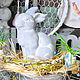 Figurine Hare concrete Provence garden rabbit, Figurines, Azov,  Фото №1