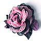 FABRIC FLOWERS. Chiffon rose 'Prontissimo', Brooches, Vidnoye,  Фото №1