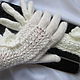 Gloves Wave white Angora, fishnet gloves. Gloves. Irina-snudy,hoods,gloves (gorodmasterov). My Livemaster. Фото №4