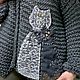 Джемпер вязаный, оверсайз из коллекции "коты". Кофты. Вязаный мир Елена Шахторина. Ярмарка Мастеров.  Фото №5